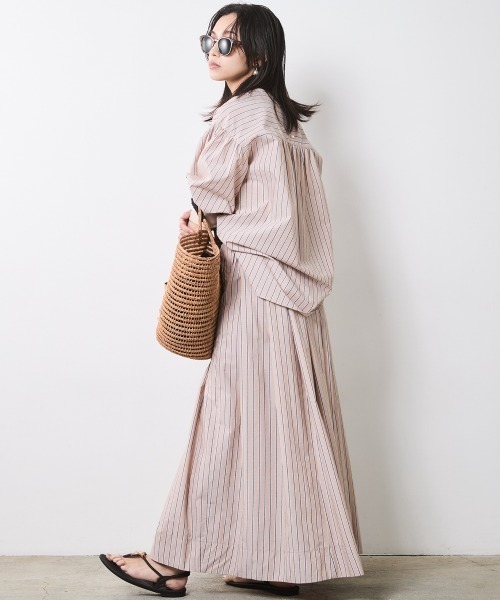 CHIC STYLE(シックスタイル)の「綿100%袖口リブアウトポケットブラウス<大きいサイズ有>シックスタイル(シャツ/ブラウス・レディース・ネイビー/ベージュ系/ブルー系・L/M/5L/4L/3L/LL)」の8枚目の写真