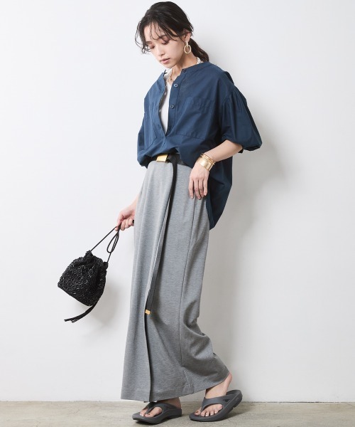 CHIC STYLE(シックスタイル)の「綿100%袖口リブアウトポケットブラウス<大きいサイズ有>シックスタイル(シャツ/ブラウス・レディース・ネイビー/ベージュ系/ブルー系・L/M/5L/4L/3L/LL)」の13枚目の写真