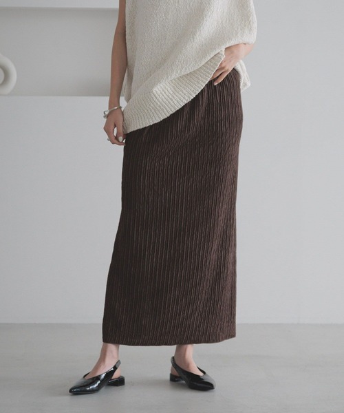 LOWRYS FARM（ローリーズファーム）の「ジャガードプリーツスカート　 288773（スカート・レディース・ブラック/グリーン/ブラウン/アイボリー・FREE）」の3枚目の写真