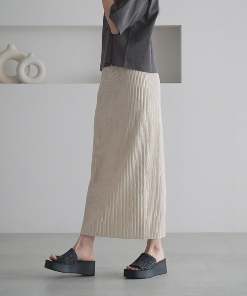 LOWRYS FARM（ローリーズファーム）の「ジャガードプリーツスカート　 288773（スカート・レディース・ブラック/グリーン/ブラウン/アイボリー・FREE）」の2枚目の写真