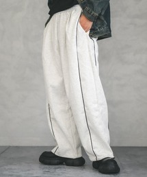 Side piping design wide sweat pants / サイドパイピングデザインワイドスウェットパンツ