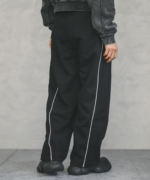Shoowtime(ショウタイム)の「Side piping design wide sweat pants / サイドパイピングデザインワイドスウェットパンツ(スウェットパンツ・メンズ・ブラック/ヘザーグレー・X-LARGE/LARGE/MEDIUM)」の8枚目の写真