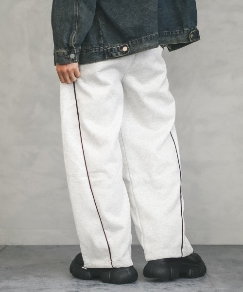 Shoowtime(ショウタイム)の「Side piping design wide sweat pants / サイドパイピングデザインワイドスウェットパンツ(スウェットパンツ・メンズ・ブラック/ヘザーグレー・X-LARGE/LARGE/MEDIUM)」の14枚目の写真