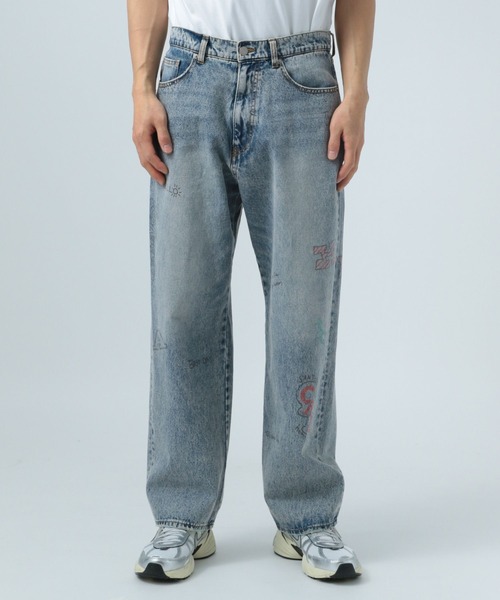 BAYFLOW（ベイフロー）の「[遊び心がかわいい]落書きプリントデニムパンツ（デニムパンツ・メンズ・アクア/クリアブルー・MEDIUM/LARGE）」の18枚目の写真