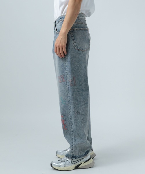 BAYFLOW（ベイフロー）の「[遊び心がかわいい]落書きプリントデニムパンツ（デニムパンツ・メンズ・アクア/クリアブルー・MEDIUM/LARGE）」の19枚目の写真