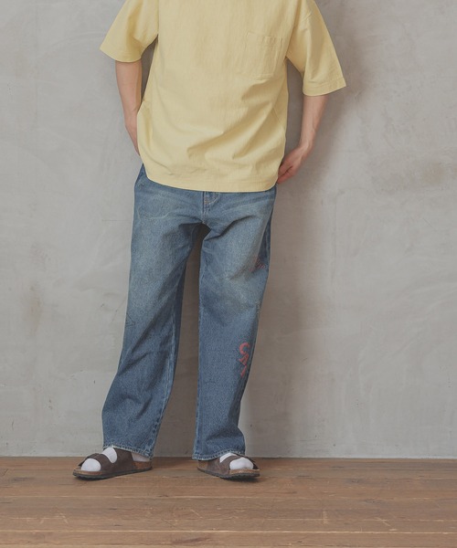 BAYFLOW（ベイフロー）の「[遊び心がかわいい]落書きプリントデニムパンツ（デニムパンツ・メンズ・アクア/クリアブルー・MEDIUM/LARGE）」の8枚目の写真