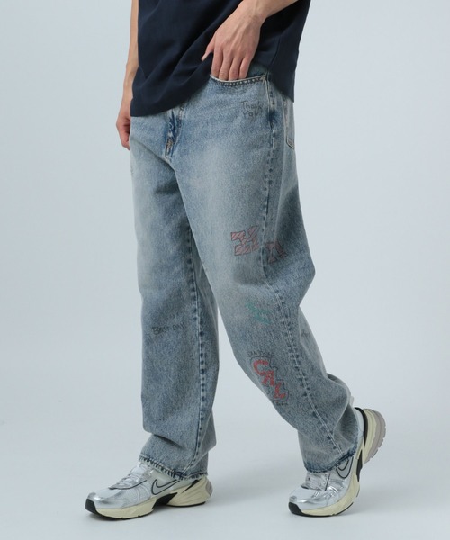 BAYFLOW（ベイフロー）の「[遊び心がかわいい]落書きプリントデニムパンツ（デニムパンツ・メンズ・アクア/クリアブルー・MEDIUM/LARGE）」の7枚目の写真