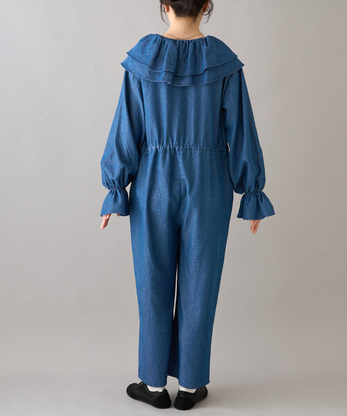 【roughlow】スリーブデザインオールインワン インディゴ 02 Mサイズ roughlow】スリーブデザインオールインワン インディゴ 02 M