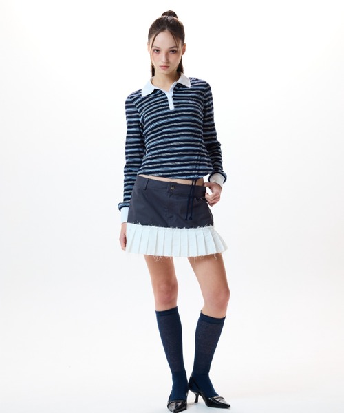 LUVISTRUE(ラヴイズトゥルー)の「IM STRING RUGBY TEE(Tシャツ/カットソー・レディース・ブラック/グレー/ネイビー・FREE)」の15枚目の写真