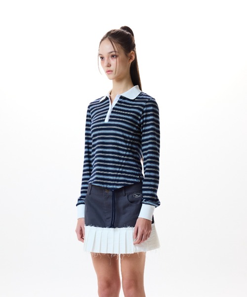 LUVISTRUE(ラヴイズトゥルー)の「IM STRING RUGBY TEE(Tシャツ/カットソー・レディース・ブラック/グレー/ネイビー・FREE)」の17枚目の写真