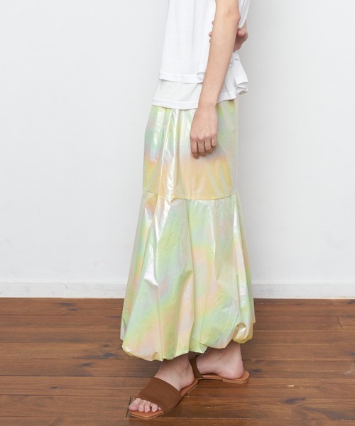 Muel Chic(ミュエルシック)の「Alicia balloon skirt アリシアバルーンスカート(スカート・レディース・ミント/ブロンズ/ホワイト・FREE)」の8枚目の写真