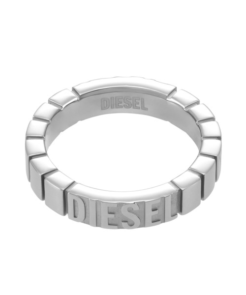 DIESEL シルバーリング DIESEL ディーゼル ロゴ シルバー リング シルバー系 19号【中古