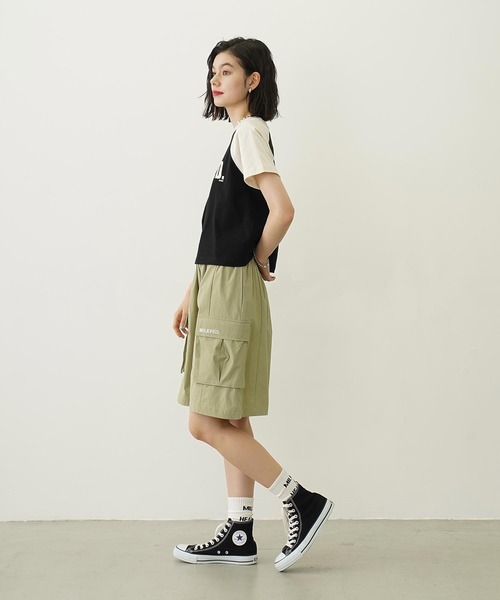 MILKFED.(ミルクフェド)の「MILKFED. COMPACT B/B TEE(Tシャツ/カットソー・レディース・ホワイト/ブラック/チャコール・M/S)」の8枚目の写真