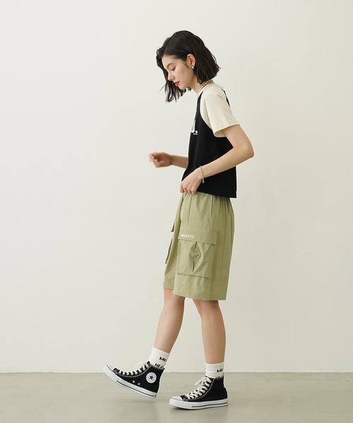 MILKFED.(ミルクフェド)の「MILKFED. COMPACT B/B TEE(Tシャツ/カットソー・レディース・ホワイト/ブラック/チャコール・M/S)」の9枚目の写真