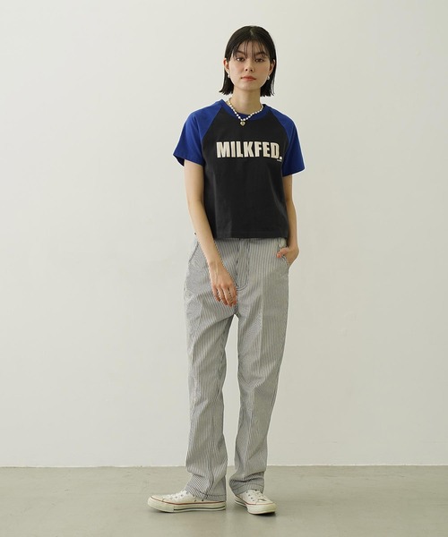 MILKFED.(ミルクフェド)の「MILKFED. COMPACT B/B TEE(Tシャツ/カットソー・レディース・ホワイト/ブラック/チャコール・M/S)」の16枚目の写真