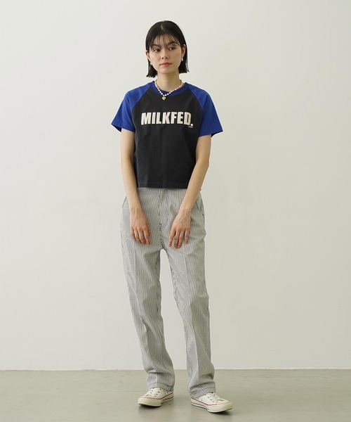 MILKFED.(ミルクフェド)の「MILKFED. COMPACT B/B TEE(Tシャツ/カットソー・レディース・ホワイト/ブラック/チャコール・M/S)」の18枚目の写真