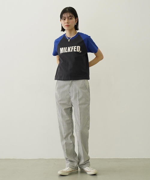 MILKFED.(ミルクフェド)の「MILKFED. COMPACT B/B TEE(Tシャツ/カットソー・レディース・ホワイト/ブラック/チャコール・M/S)」の19枚目の写真