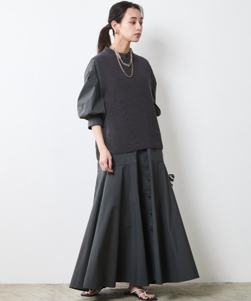 美品✨ styling/ 裾サイドフレア　シャツワンピース Isn't She？ シャツワンピース 裾フレアシャツワンピ : ZOZOTOWN