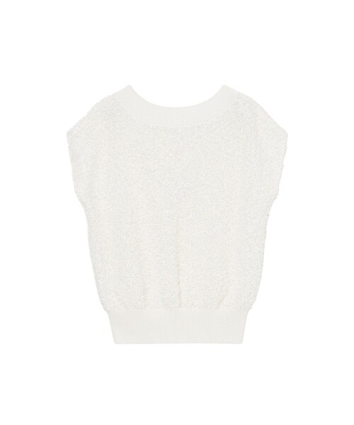 ANAYI（アナイ）の「GIMAフェザーVプルオーバー（ニット/セーター・レディース・ホワイト/ピンク/グリーン・38）」の14枚目の写真