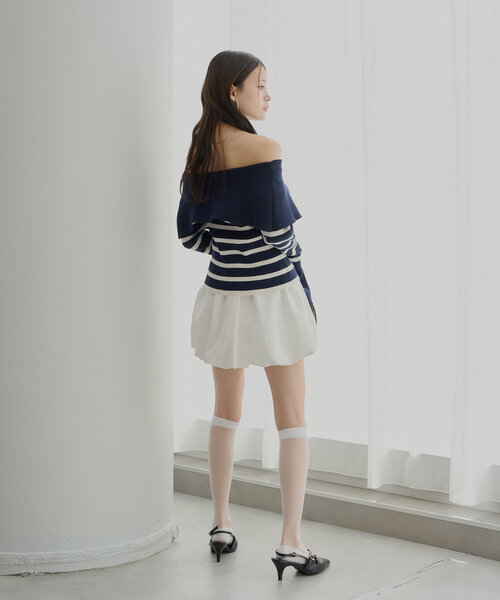 Chico（チコ）の「ビックカラーリブニット（ニット/セーター・レディース・ホワイト/ピンク/ネイビー/ホワイト系その他2/ブルー系その他2・FREE）」の19枚目の写真