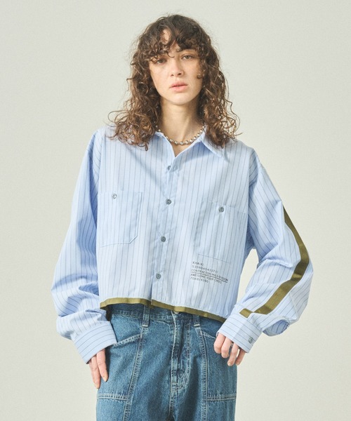 ブラウス シャツ 「KHA:KI / カーキ」 リメイクワークシャツ REMAKE WORK SHIRT レディース KHA:KI / カーキ」 リメイクワークシャツ REMAKE WORK SHIRT