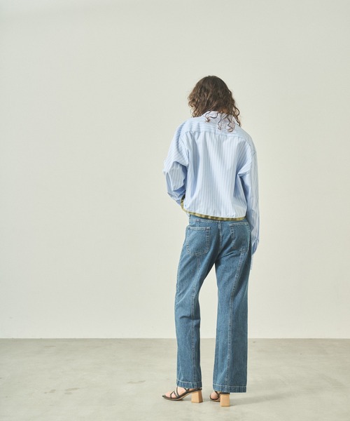 kha:ki(カーキ)の「「KHA:KI / カーキ」 リメイクワークシャツ REMAKE WORK SHIRT(シャツ/ブラウス・レディース・サックスブルー/ブルー・1)」の6枚目の写真