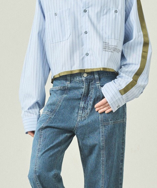 kha:ki(カーキ)の「「KHA:KI / カーキ」 リメイクワークシャツ REMAKE WORK SHIRT(シャツ/ブラウス・レディース・サックスブルー/ブルー・1)」の9枚目の写真