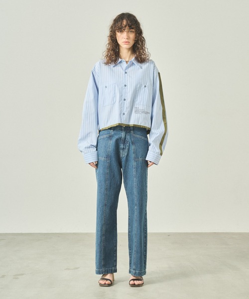 kha:ki(カーキ)の「「KHA:KI / カーキ」 リメイクワークシャツ REMAKE WORK SHIRT(シャツ/ブラウス・レディース・サックスブルー/ブルー・1)」の11枚目の写真