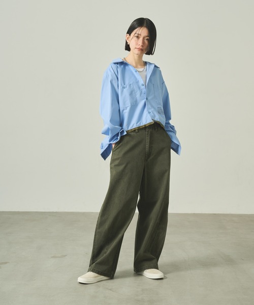 kha:ki(カーキ)の「「KHA:KI / カーキ」 リメイクワークシャツ REMAKE WORK SHIRT(シャツ/ブラウス・レディース・サックスブルー/ブルー・1)」の20枚目の写真