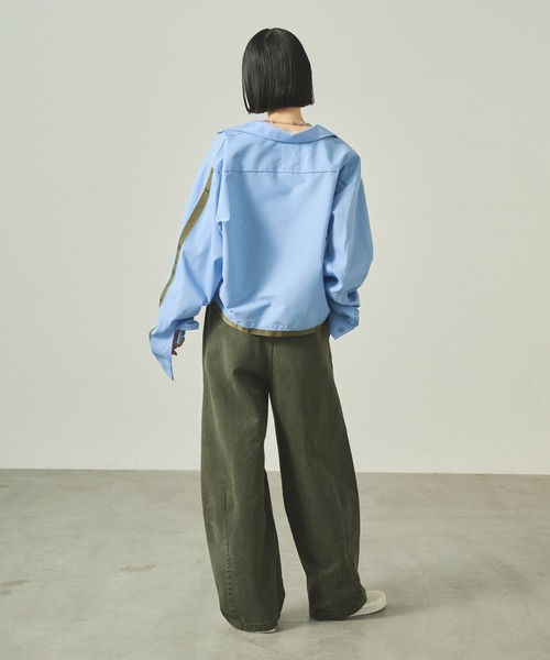 kha:ki(カーキ)の「「KHA:KI / カーキ」 リメイクワークシャツ REMAKE WORK SHIRT(シャツ/ブラウス・レディース・サックスブルー/ブルー・1)」の21枚目の写真