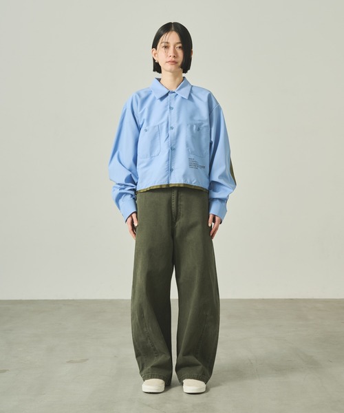kha:ki(カーキ)の「「KHA:KI / カーキ」 リメイクワークシャツ REMAKE WORK SHIRT(シャツ/ブラウス・レディース・サックスブルー/ブルー・1)」の22枚目の写真