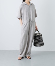 かぐれ | リネンハーフスリーブオールインワン(その他パンツ)