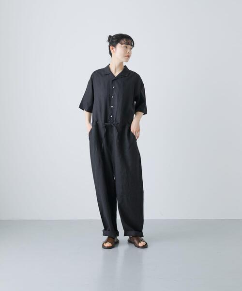 かぐれ　新品タグ付　リネンハーフスリーブオールインワン　アーバンリサーチドアーズ かぐれ｜リネンハーフスリーブオールインワン | Rakuten Fashion
