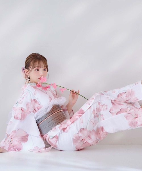 sugar nine 浴衣　ピンク系 浴衣3点セット（浴衣・帯・下駄）（浴衣）｜sugar nine