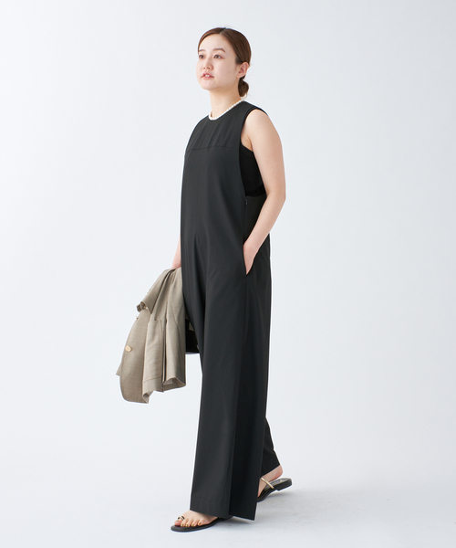 IENA(イエナ)の「バッククロスオールインワン(つなぎ/オールインワン・レディース・グレー/ブラック・38/36)」の8枚目の写真