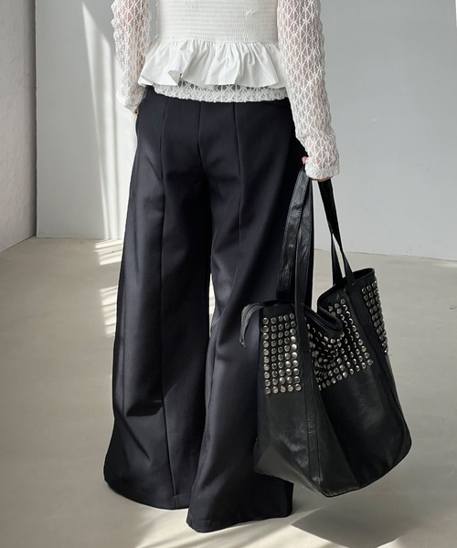 chuclla（チュクラ）の「メタルスタッズ エコレザートート cha25s023（トートバッグ・レディース・ブラック・FREE）」の5枚目の写真