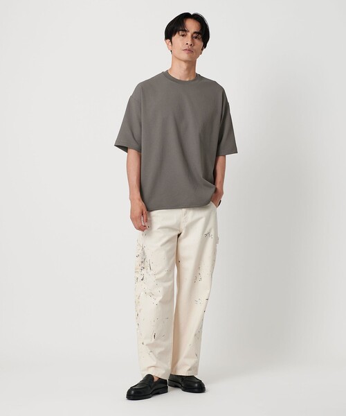 BEAUTY&YOUTH UNITED ARROWS（ビューティーアンドユースユナイテッドアローズ）の「Air Dobby ワイドテーパード クルーネック Tシャツ -ヨコストレッチ 吸水速乾性-（Tシャツ/カットソー・メンズ・グレー/ブラック/ライトグレー・L/XL/S/M）」の11枚目の写真