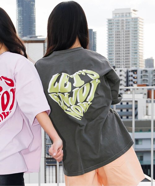 セール】ハートロゴビッグ半袖T（Tシャツ/カットソー）｜algy