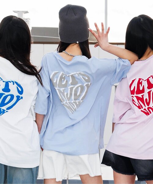 セール】ハートロゴビッグ半袖T（Tシャツ/カットソー）｜algy