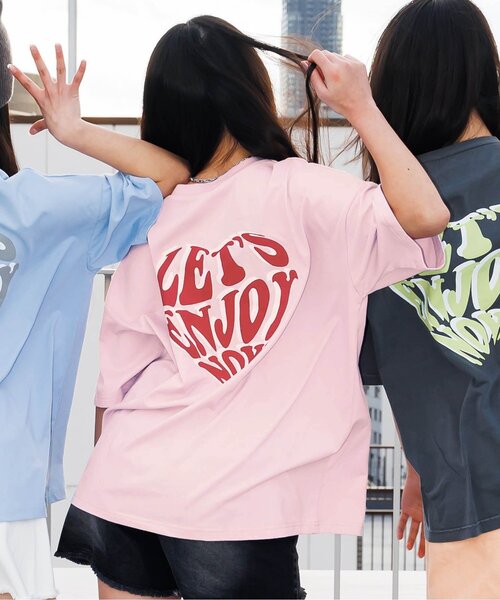 セール】ハートロゴビッグ半袖T（Tシャツ/カットソー）｜algy