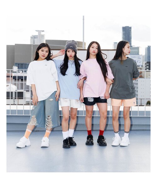 algy(アルジー)の「ハートロゴビッグ半袖T(Tシャツ/カットソー・キッズ・ピンク/サックスブルー/オフホワイト/グレー・SMALL/MEDIUM/X-SMALL/XX-SMALL)」の20枚目の写真