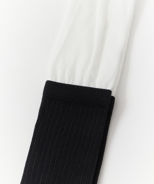 ROOPTOKYO(ループトウキョウ)の「Long Double Collar Rib Socks / ロングダブルカラーリブソックス(ソックス/靴下・レディース・レッド/グレー/ブラック/ホワイト・FREE)」の7枚目の写真