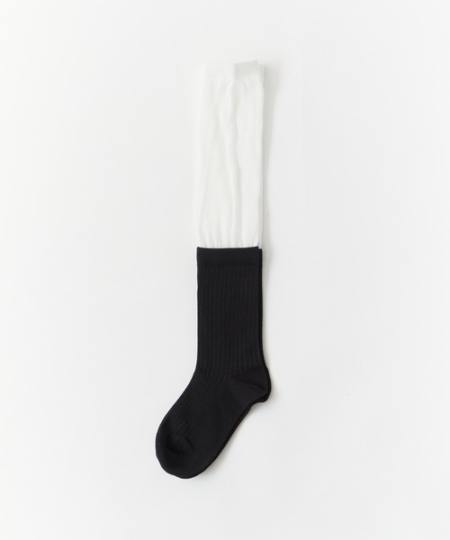 ROOPTOKYO(ループトウキョウ)の「Long Double Collar Rib Socks / ロングダブルカラーリブソックス(ソックス/靴下・レディース・レッド/グレー/ブラック/ホワイト・FREE)」の16枚目の写真