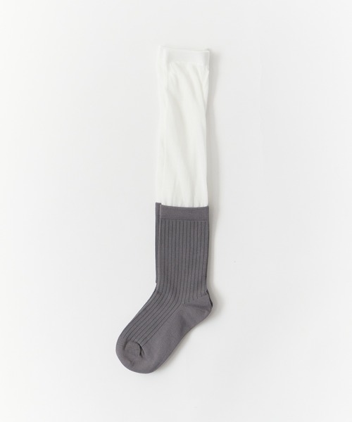 ROOPTOKYO(ループトウキョウ)の「Long Double Collar Rib Socks / ロングダブルカラーリブソックス(ソックス/靴下・レディース・レッド/グレー/ブラック/ホワイト・FREE)」の12枚目の写真
