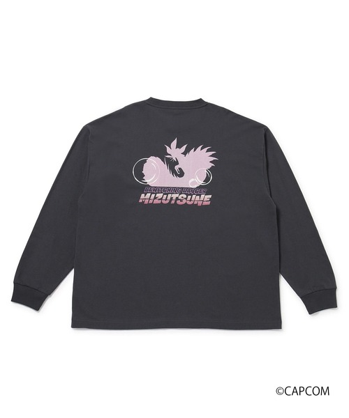 j.n.r.d(ジェー・エヌ・アール・ディー)の「【MONSTER HUNTER×j.n.r.d】タマミツネ ロングスリーブTシャツ(Tシャツ/カットソー・メンズ・パープル/チャコールグレー・L/M)」の1枚目の写真