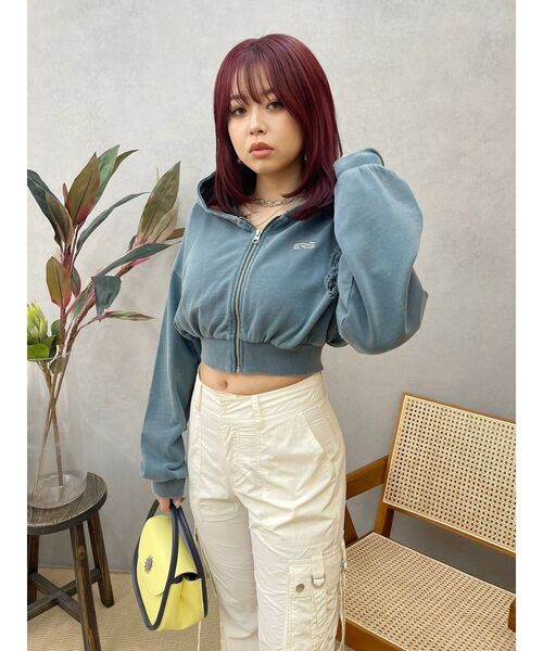 EVRIS（エヴリス）の「シアーオーバーサイズシャツ（シャツ/ブラウス・レディース・ブルー/ブラック/ホワイト・FREE）」の5枚目の写真