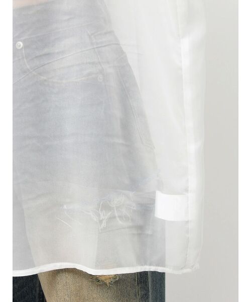 EVRIS（エヴリス）の「シアーオーバーサイズシャツ（シャツ/ブラウス・レディース・ブルー/ブラック/ホワイト・FREE）」の11枚目の写真