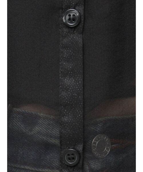 EVRIS（エヴリス）の「シアーオーバーサイズシャツ（シャツ/ブラウス・レディース・ブルー/ブラック/ホワイト・FREE）」の15枚目の写真