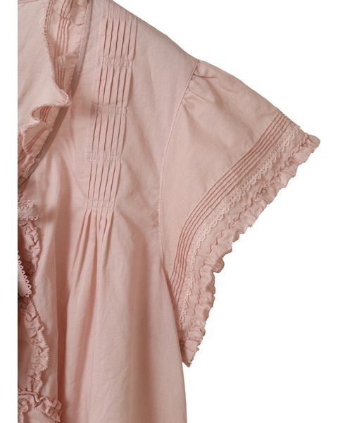 PINK HOUSE(ピンクハウス)の「ガーランドフリル使いブラウス(シャツ/ブラウス・レディース・アイボリー/ブラック/ライトブルー/ピンク/ミント/パープル・フリー)」の7枚目の写真