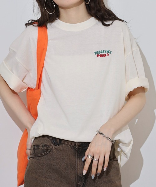 FUNALIVE(ファンアライブ)の「中華飯店ヴィンテージ風Tシャツ(Tシャツ/カットソー・メンズ・ライトブラック/ミント/オフホワイト/ブラック/ホワイト/スミクロ・LL/M/L)」の14枚目の写真